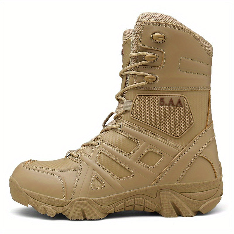 Men's Military Tactical Boots, Wear-resistant Non-slip Combat Boots For Outdoor Hiking Trekking