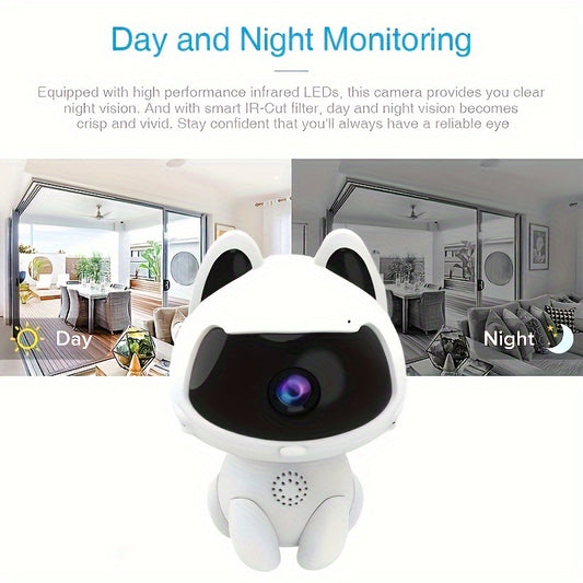 Intelligent Infant Home Monitoring Camera 1080P Wireless Camera Indoor Card Machine With Motion Detection, Sound Detection And Sound Alarm Function