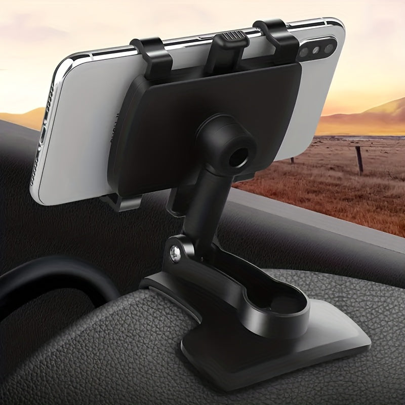 360° Rotating Car Phone Holder: The Perfect Driving Companion for Rearview Mirror Navigation & Recording!