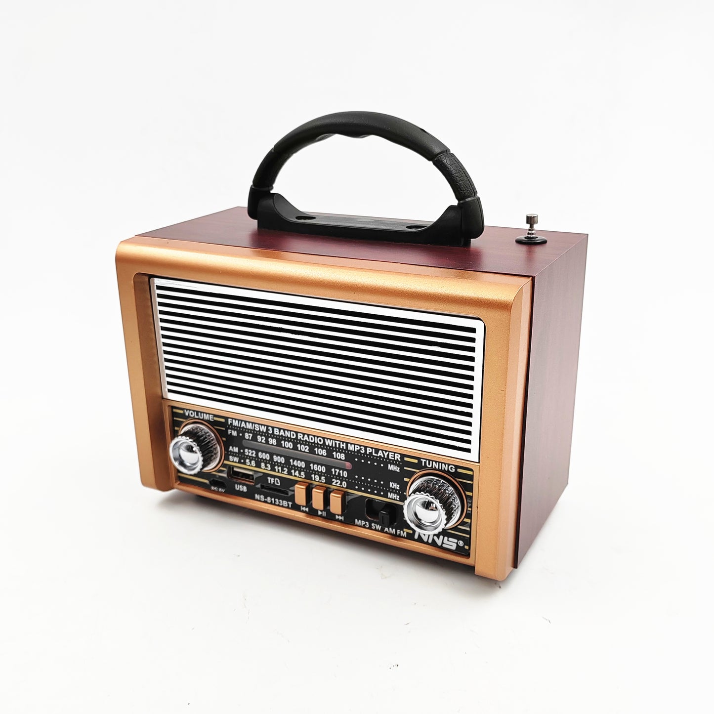 Retro Radio & Wireless Speaker, AM FM SW Radio With TWS Wireless 5.0 Sound, Rechargeable Battery, TF And U Disk Playback, Perfect For Gifts