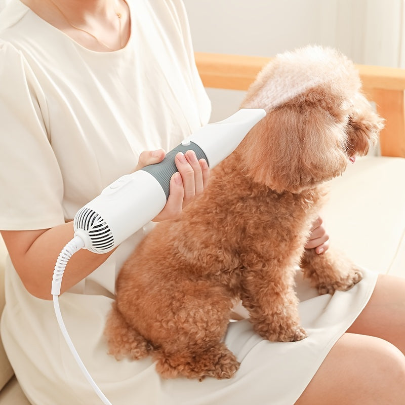 Séchoir de toilettage pour animaux de compagnie silencieux avec brosse à peigne pour le toilettage des chiens, des chats et des chatons-Séchage rapide et doux sur la fourrure