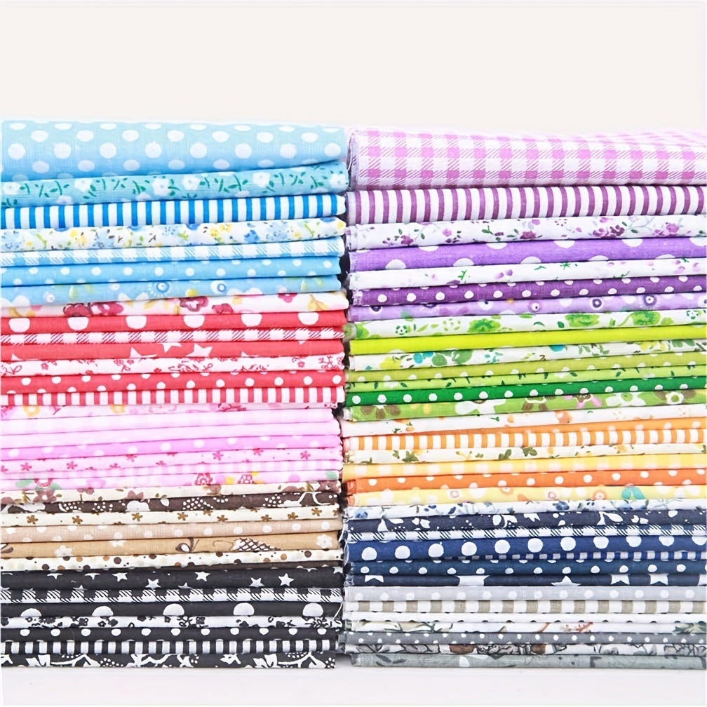 100 piezas, 4 ''X 4'' Craft Fabric Bundle cuadrados, paquete de cuartos de costura de bricolaje, paquetes de tela precortada para tela precortada, paquetes de tela acolchada, bricolaje costura acolchado Scrapbooking