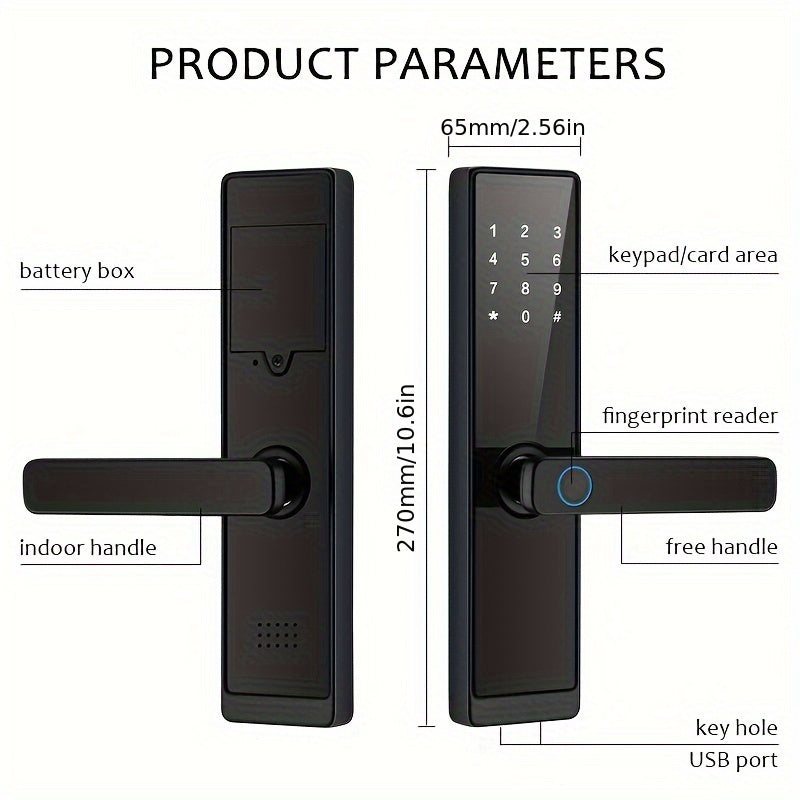 WAFU Tuya Smart D'empreintes Digitales Serrure De Porte D'entrée Sans Clé Serrure De Porte Pour La Maison Hôtel Bureau Numérique Serrure De Porte Électrique