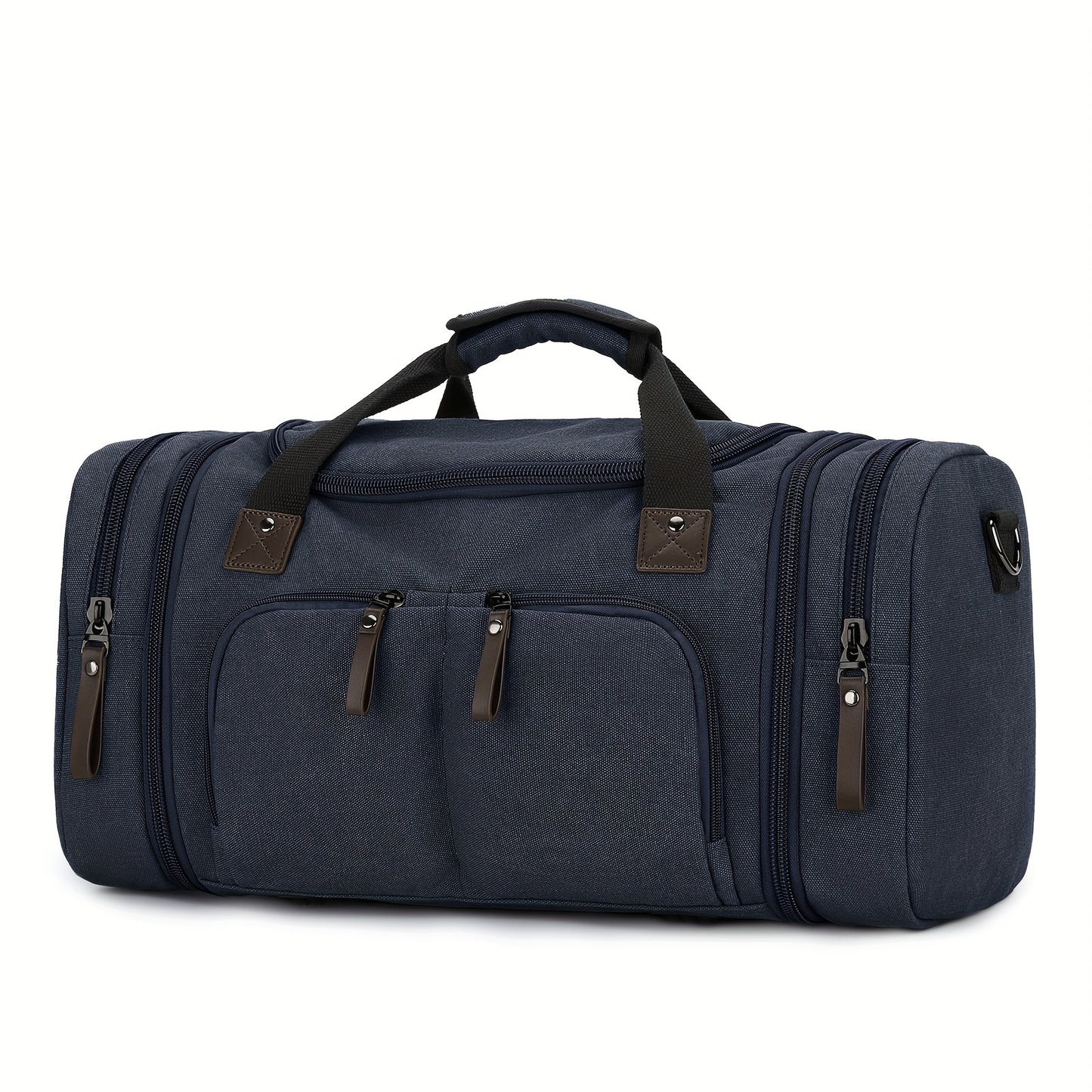 1pc Canvas Travel And Business Trip Luggage Bag, 13.21gal Expandable Luggage Bag, Storage Handbag