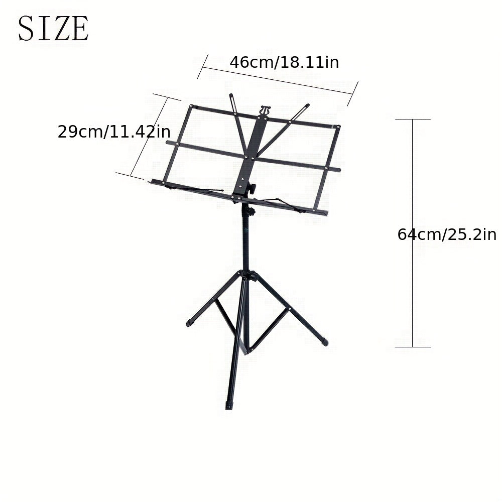 Soporte de música portátil de aleación de aluminio-altura ajustable y plegable con bolsa de transporte | JOYO GSS-03