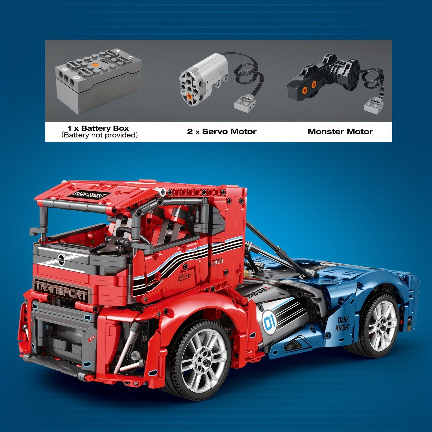 Mechanische Fahrzeug gebäude Ziegel, großes LKW-Set für einzigartiges Dekor und Geschenke, Spaß Spielzeug