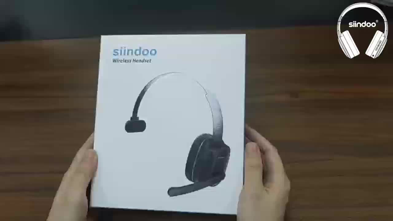 Auriculares inalámbricos del camionero con el micrófono de la cancelación de ruido para la PC de los teléfonos, micrófono inalámbrico de los auriculares de la cancelación de ruido de ENC, auricular del centro de llamadas