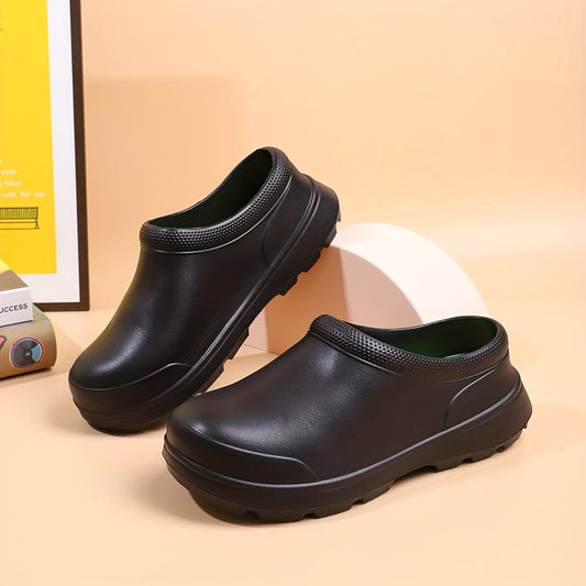 Women's Platform Chef Shoes, Waterproof Oil Resistant Slip On Work Shoes, Comfortable Non Slip Shoes