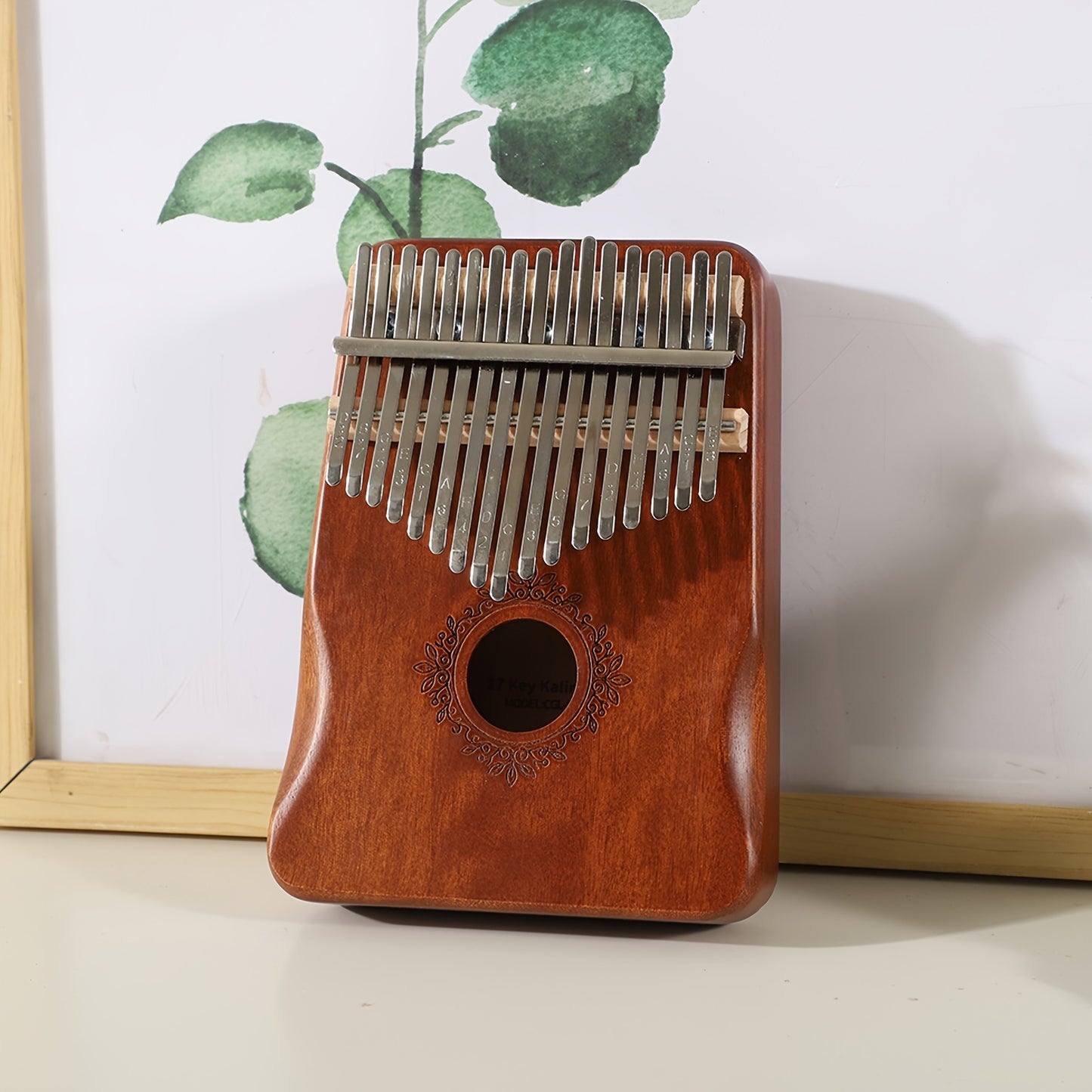 Piano de pulgar Kalimba de 17 teclas, piano de dedo portátil ergonómico, piano de dedo Mbira de estilo retro con instrucciones de estudio y martillo de afinación, regalos musicales para adultos principiantes amantes jugadores profesionales