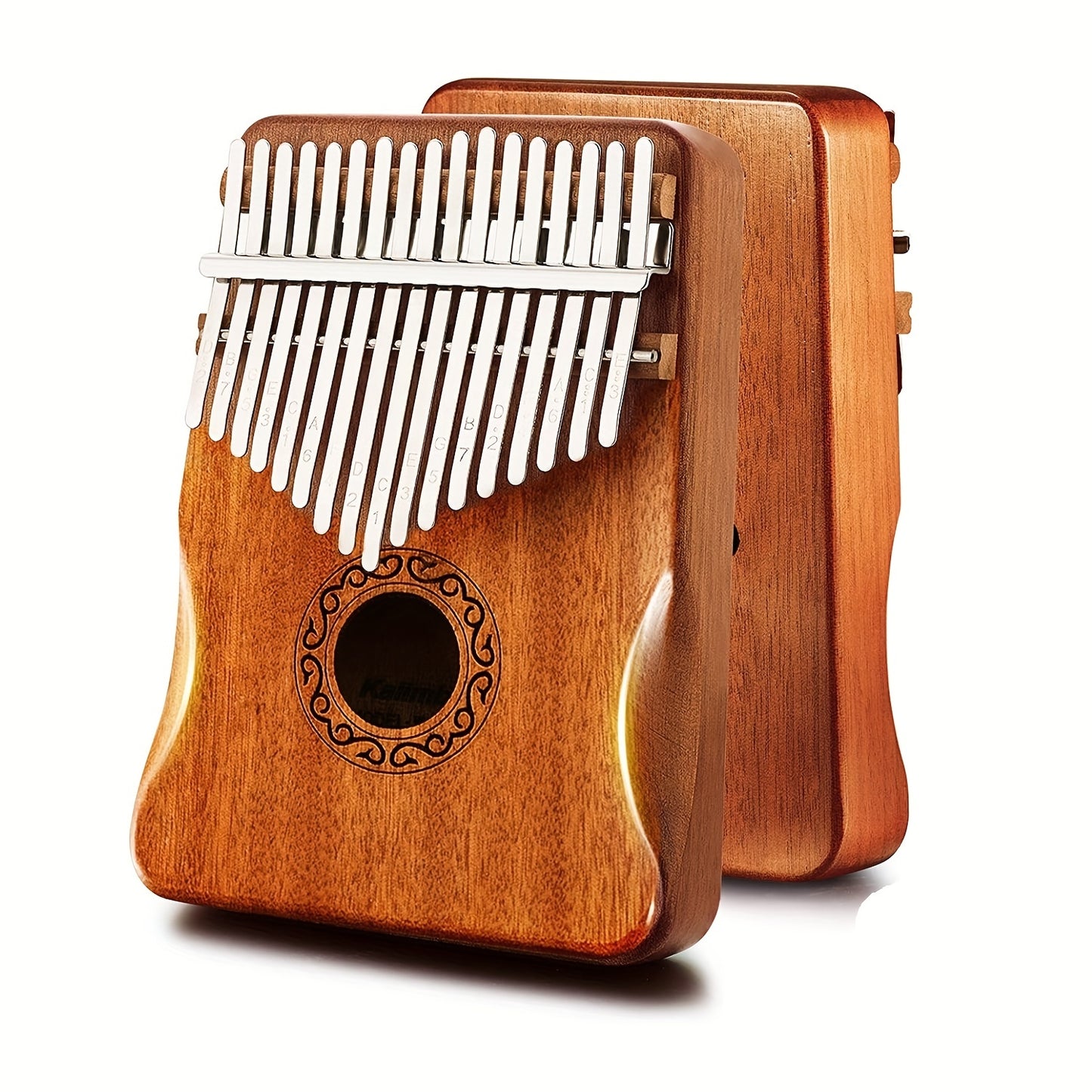 Piano à pouce 17 tons Kalimba avec marteau accordeur et coffret de rangement