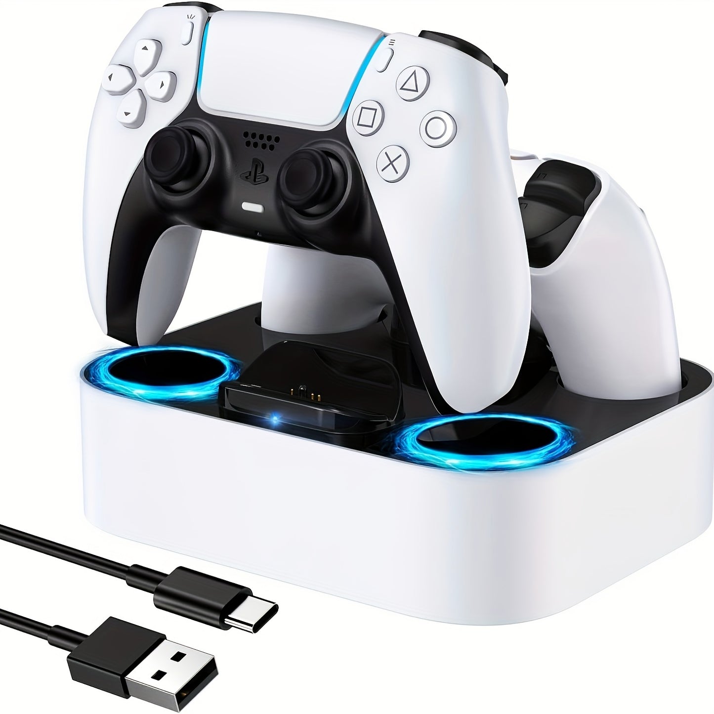 Fast Charging Dock Charger Station With Safety Chip Protection &amp; LED Indicator For Playstation PS5 Controller