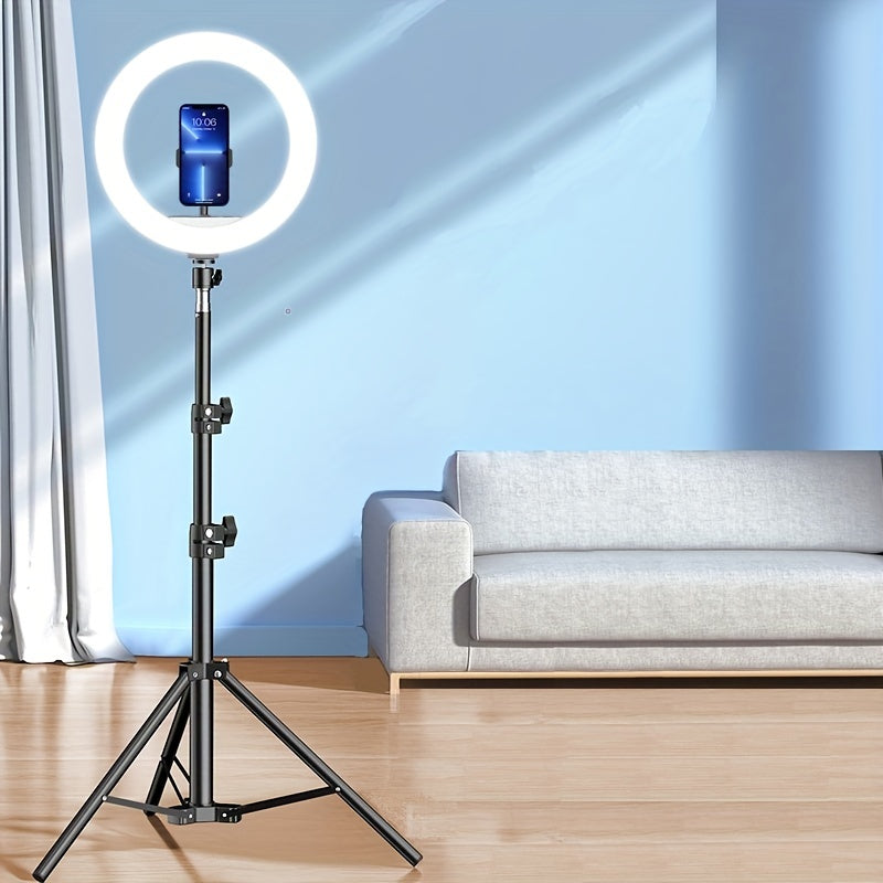 Ringlight 13 Inch Selfie Ringlight With Tripod Stand & Flexible Phone Holder, Dimmable Led Light Stand Gift For Birthday\u002FEaster\u002FPresident's Day\u002FBoy\u002FGirlfriends