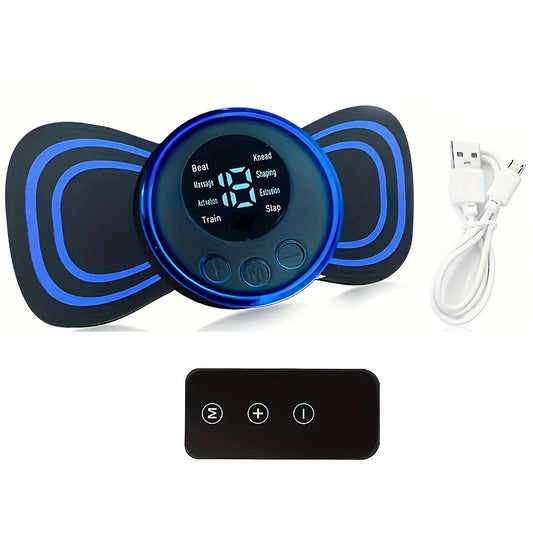1pc Electric Mini Massage Sticker, Home Portable Meridian Intelligent Pulse Shoulder And Neck Massager, Massager Instruments
