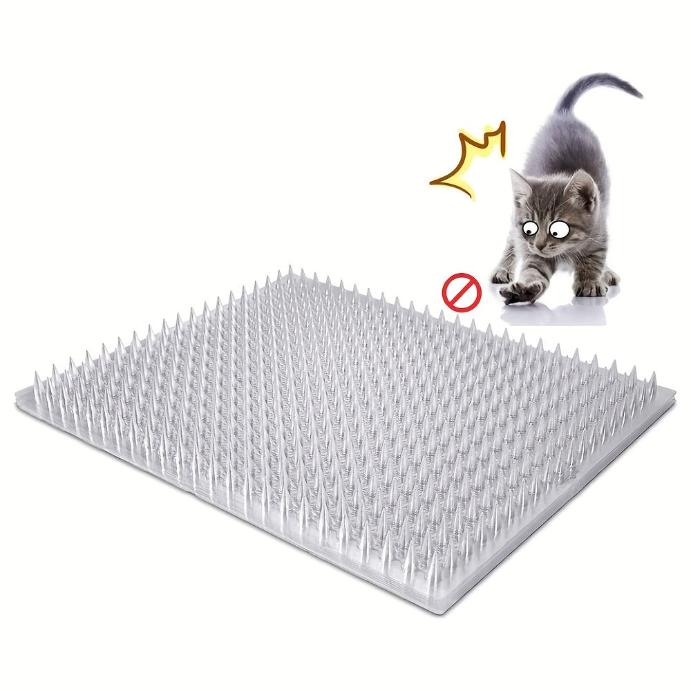 8 pack Outdoor Cat Repellent Mat with Tape - Effective Pet Training Tool for Keeping Cats Away from Garden Beds and Furniture