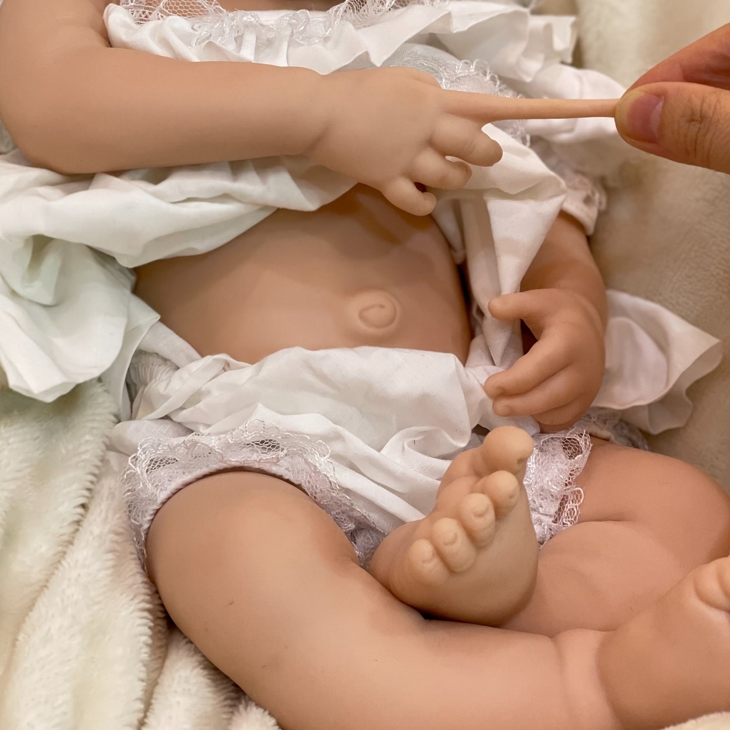 19.69inch Unpainted Silicone Girl Bebe Reborn Dolls Lifelike Sleeping Full Body Soft Solid Silicone Reborn Dolls For Collection Series Boneca Reborn Corpo De Silicone