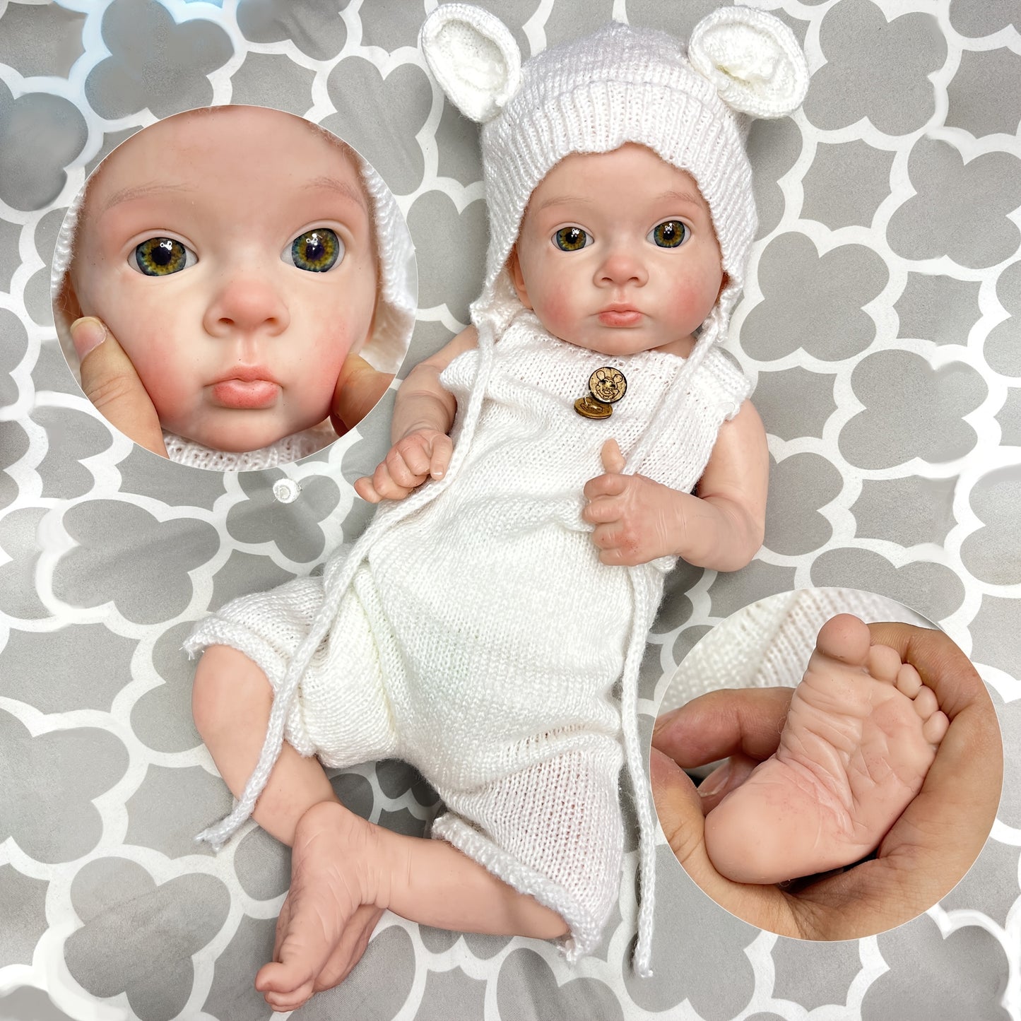 18Inch\u002F45CM All Silicone Doll Girl, Painted Realistic Full Body Soft Solid Silicone Reborn Baby Dolls For Family, Christmas Gift