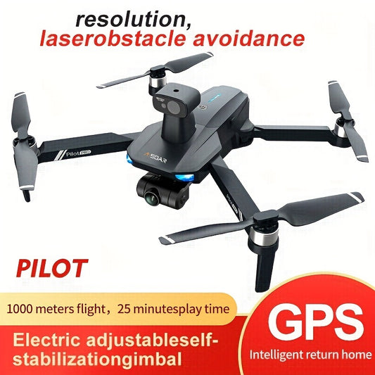 X19 Drone 2-axis PTZ HD Pixel GPS 360 ° Laser Obstacle Avoidance 5G FPV Headless Mode Intelligent Following Professional Adult Aerial Photography UAV Brushless Motor With Strong Motion.