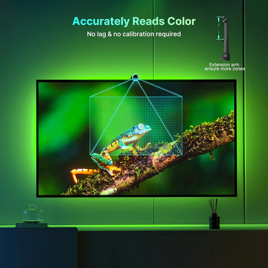 149.61inch\u002F196.85inch LED Wireless Smart AR Sensor TV Backlight, RGB LED Light Belt, Only Can Picker One Point TV Color, Music Sync Rhythm, APP Control, For TV Backlight \u002F Living Room Decoration Kit