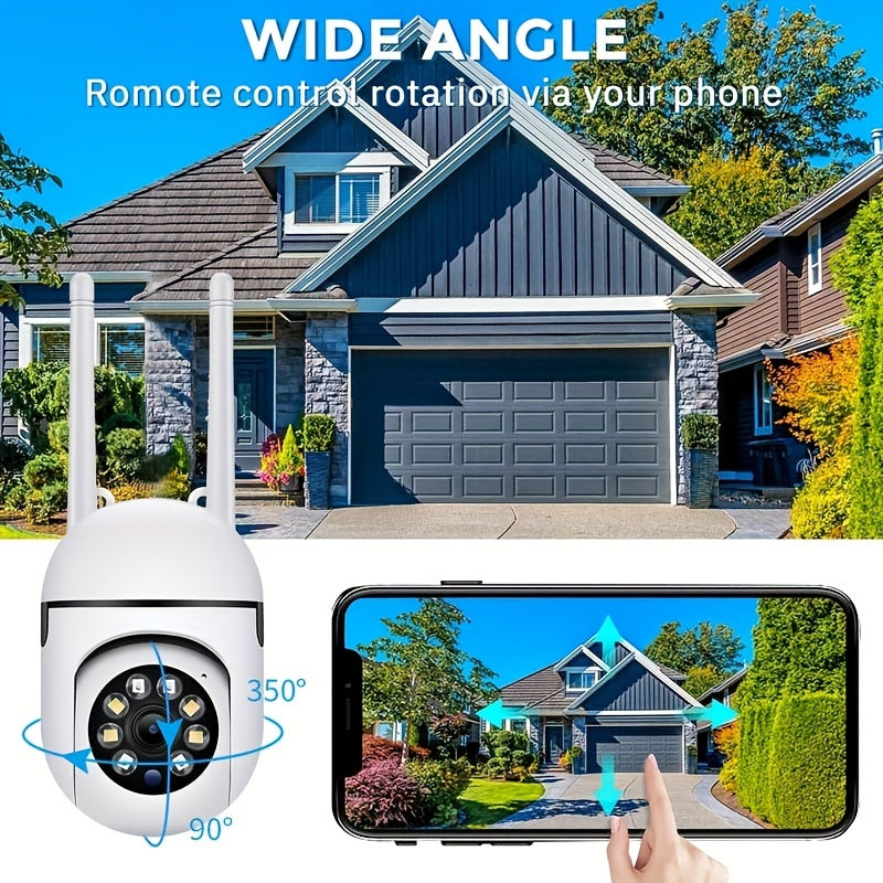 2.4GHz HD Camera, 3MP High-definition Wireless WiFi Camera, 1080p Home Outdoor Safety Camera, With Two-way Communication, Mobile Detection, 360 ° Rotation, Home Safety High-definition Infrared Night Vision Camera, Baby, Elderly, And Pet Monitor