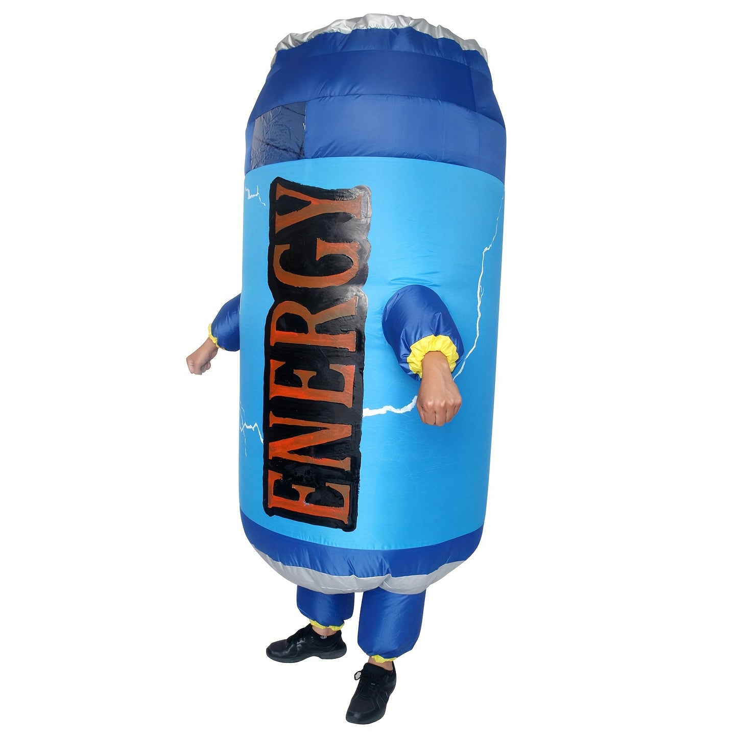 Cool Funny Blue Energy Drink Design Inflatable Suit, Inflatable Cartoon Doll Outfit, Halloween Christmas Carnival LARP Party Supplies Photography Props, Stage Performance Accessories, Perfect Gift