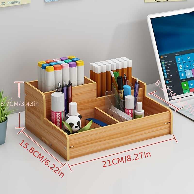 Organisez votre bureau avec cet organiseur de stylos en bois DIY – Porte-stylo multifonctionnel pour le bureau, l&#39;école et la maison !