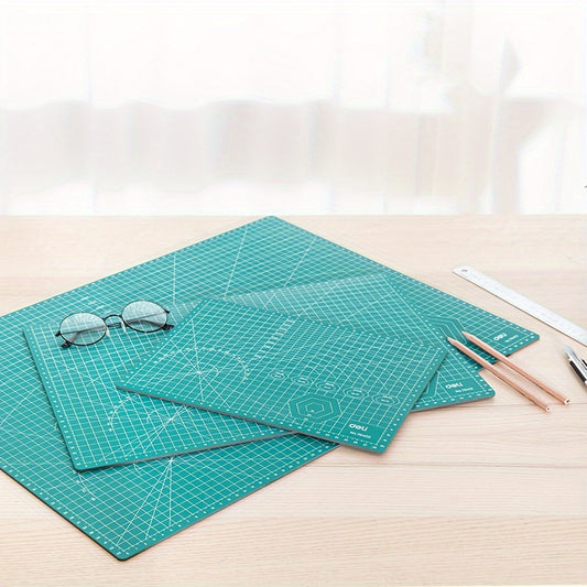 Deli 1pc Self Healing Cutting Mat, tamaño A3, 17,9 * 12in \ u002F45x30cm, estera de doble cara con ángulos de líneas de cuadrícula, ideal para manualidades, acolchar, proyectos de corte, accesorios de manualidades de costura de bricolaje