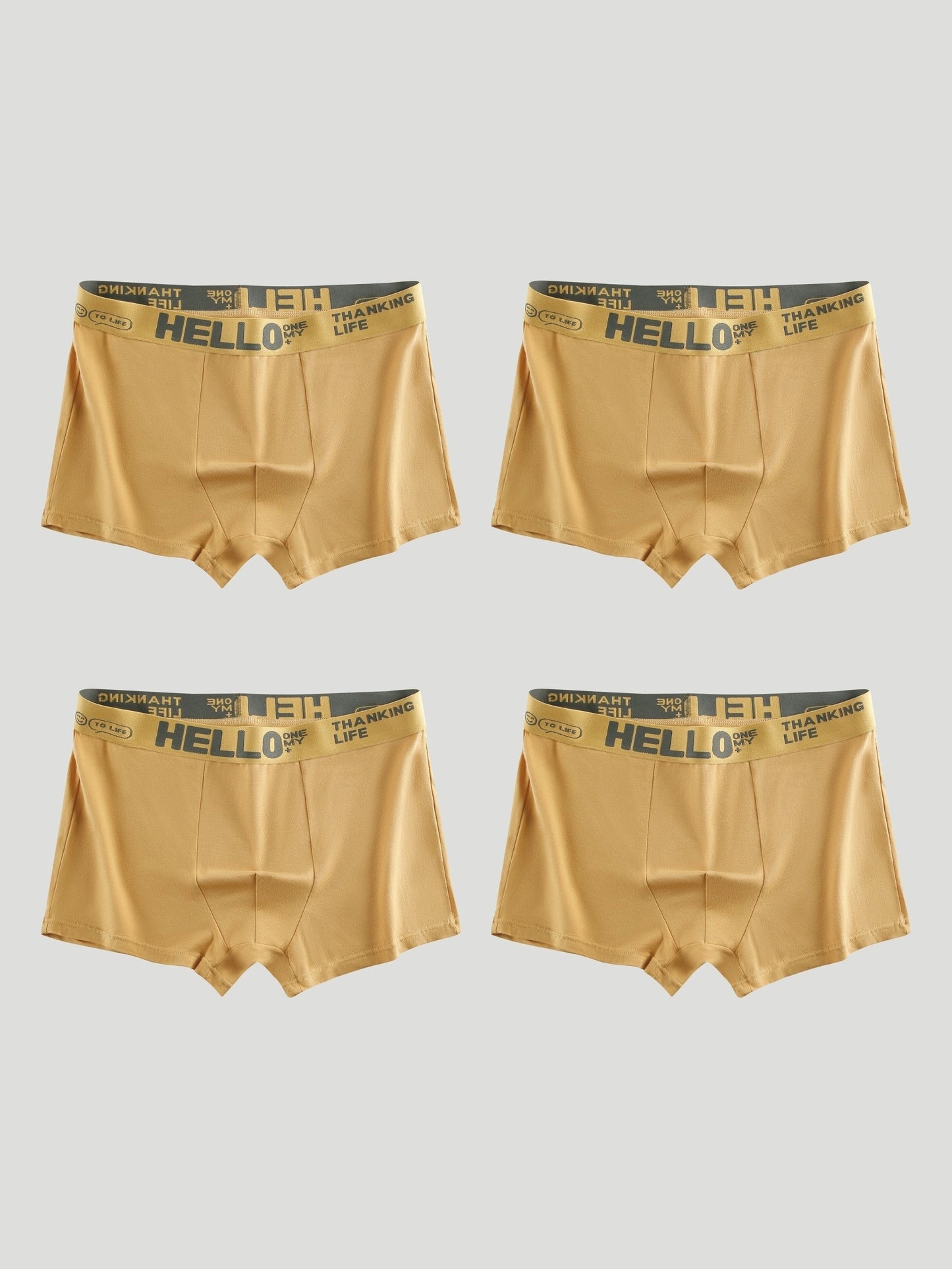 4 Packungen Herren Baumwolle atmungsaktiv bequeme Boxershorts Unterwäsche