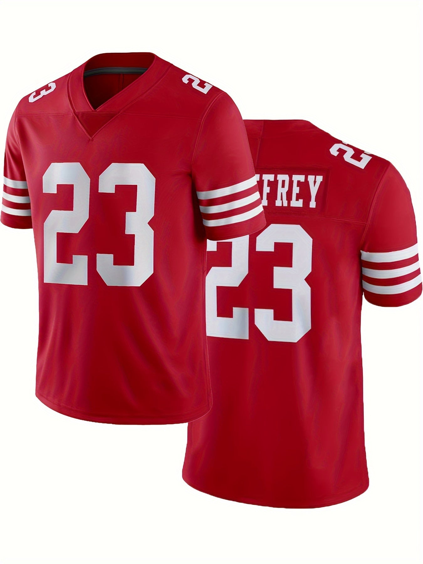 Plus Size Men's #23 Graphic Print Jersey T-shirt For Sports\u002Ffootball, Clothing For Males