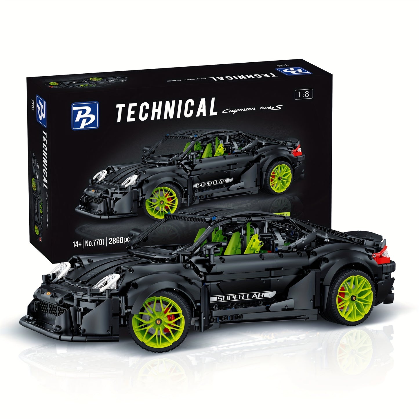 2868pcs 1:8 Car Building Blocks, Supercar Bricks Toys, Gift For Kids, Model Toy Decoration, Christmas\u002FHalloween\u002FThanksgiving Gift