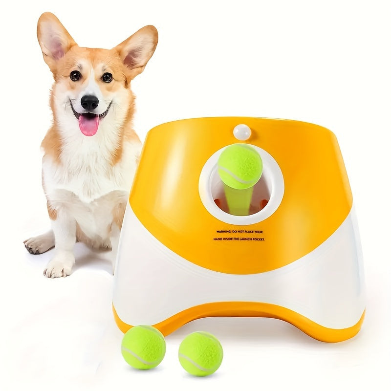 1set Colorblock Electric Pet Ball Throwing Machine Toy For Dog For Training