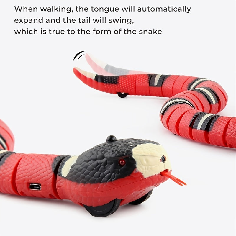 USB Charging Interactive Snake Toy For Cats - Provides Endless Fun And Exercise For Your Feline Friend