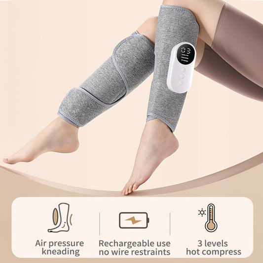 1pc masseur de jambe électrique, recharge masseur de compression d'air de veau avec chaleur pour pied, jambe, cuisse et genou, masseur de jambe sans fil, cadeaux pour Noël fête des mères fête des pères