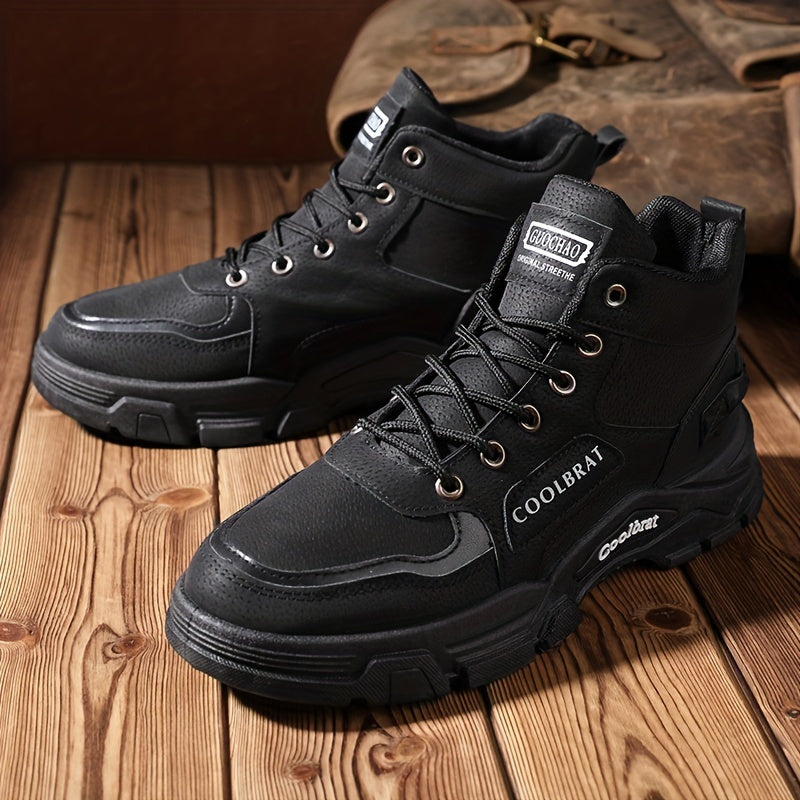 Men's Sturdy Work Boots Lace-up Boots - Comfortable And Breathable