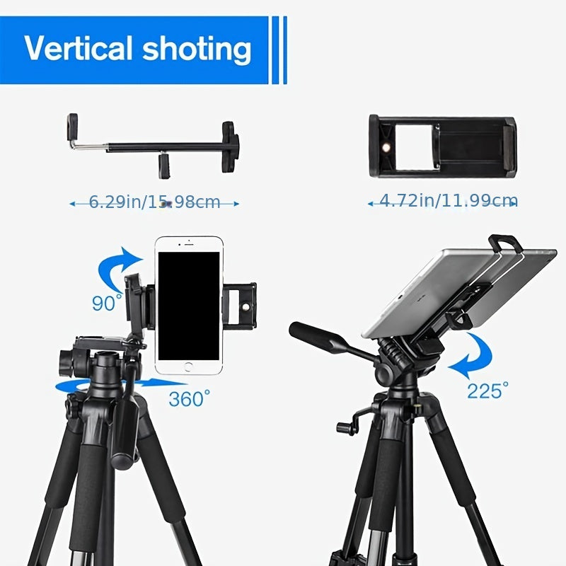 Camera DSLR Tripod Compatible Tripod Cell Phone Tablet Photography Photo Stands Retractable Height Adjustable