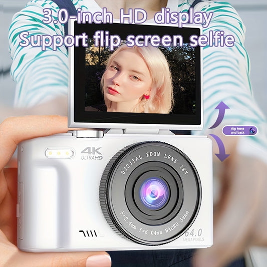 Digital Camera 4K Video Cameras With Wi-Fi For Photography 60 IPS 180 Flip Screen 18X Digital Zoom