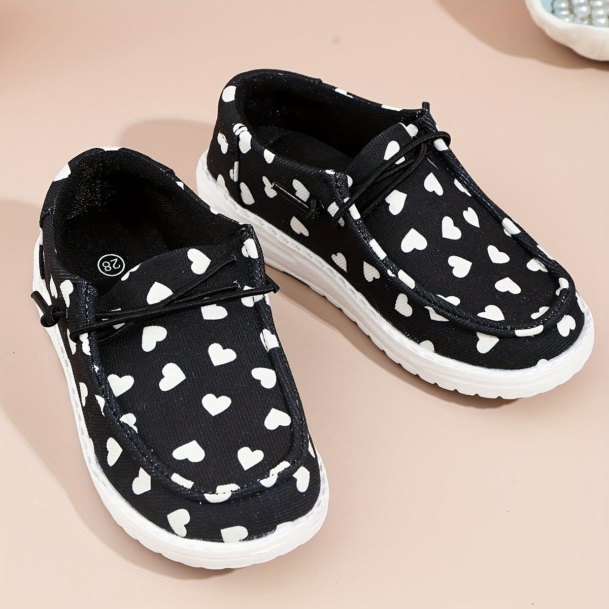 Girl's Trendy Retro Polka Dot Pattern Loafer Shoes, Comfy Non Slip Casual Sneakers For Kids Outdoor Activities