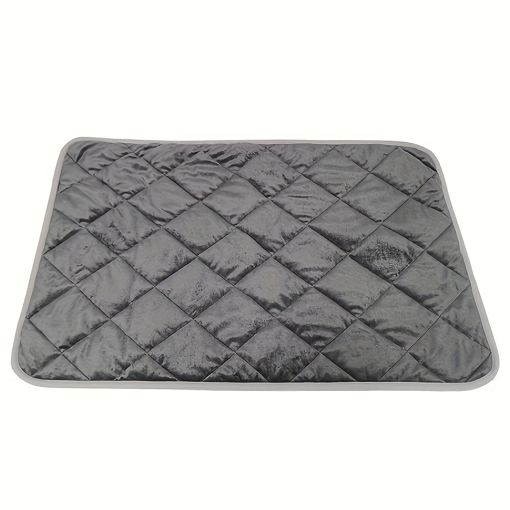 Self Heating Mat, Self Warming Dog Cat Bed, Self Heating Cat Dog Mat, Extra Warm Thermal Pet Pad For Indoor Outdoor Pets With Non-Slip Bottom Washable Grey\u002Fbrown\u002Fblue