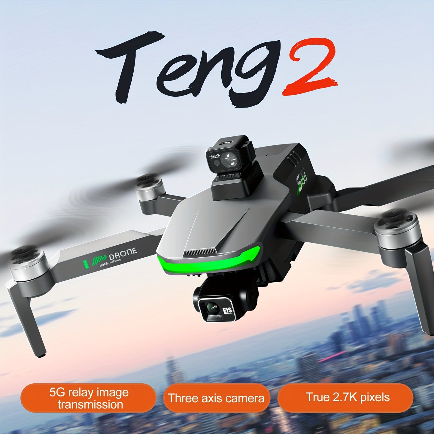 3-Axis Gimbal S155 Quadcopter UAV Drone  2K Camera, 360° Obstacle Avoidance, 500g Payload, Smart Return Home  Perfect for beginners Men's Gifts and Teenager Stuff .