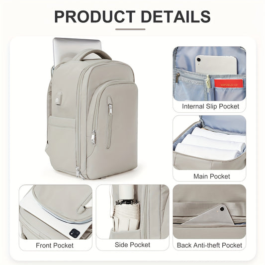 Travel Backpack For Women Men, Carry On Backpack, Waterproof Laptop Backpack Flight Approved, College Nurse Bag Casual Daypack For Weekender