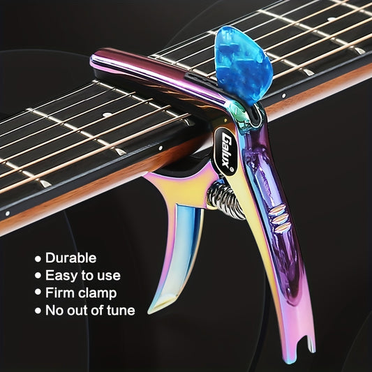 3in1 Guitar Capo For Acoustic And Electric Guitars(with Pick Holder And Picks),Guitar Accessories, Performance Guitar Capo For Acoustic Guitar, Electric Guitar Capo