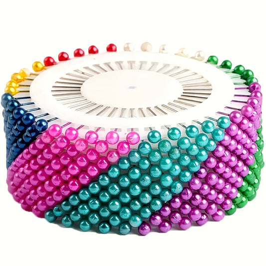 480pcs aiguilles de positionnement avec Mini tête de boule, fournitures de couture et outils, perles aiguilles de positionnement, aiguilles droites, perle boule tête Quilting aiguilles