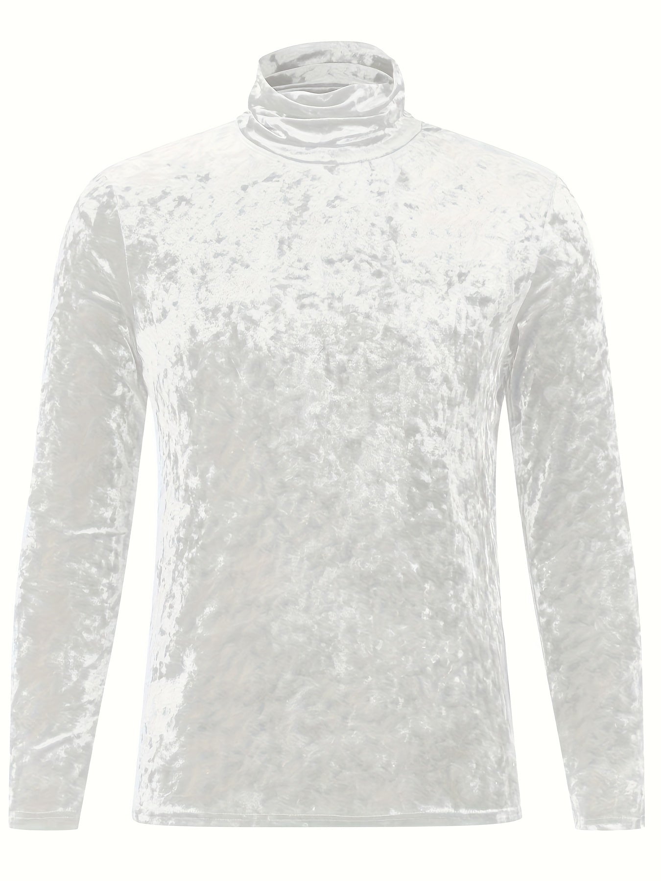 Chemise à col roulé à manches longues pour hommes, Casual Spring Fall Top