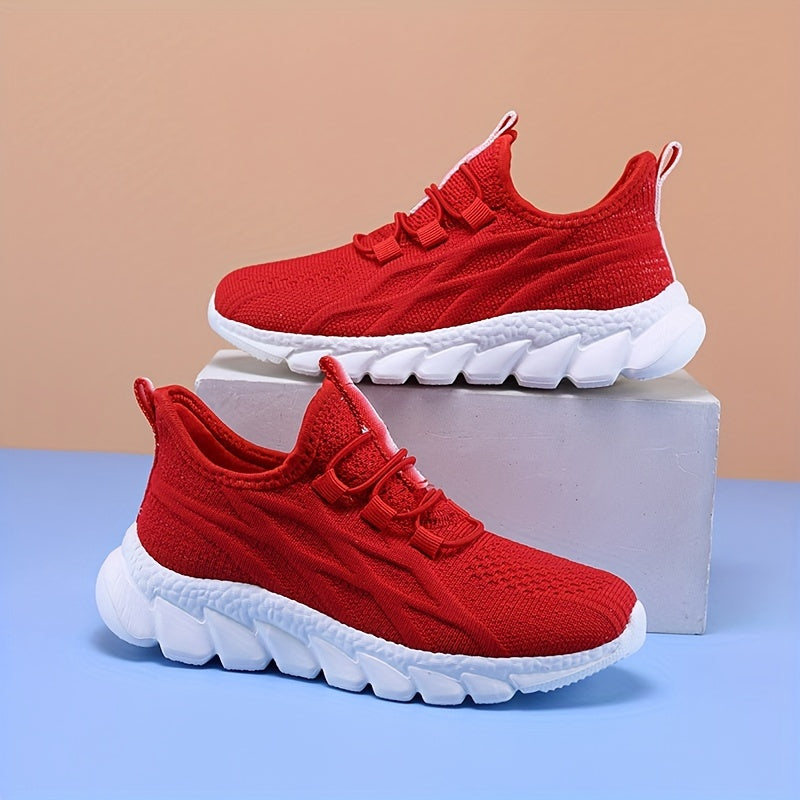 Kids Boys Trendy Breathable Lightweight Shoes Outdoor Comfortable Low Top Slip On Walking Sneakers, Casual Shoes For Fall And Spring