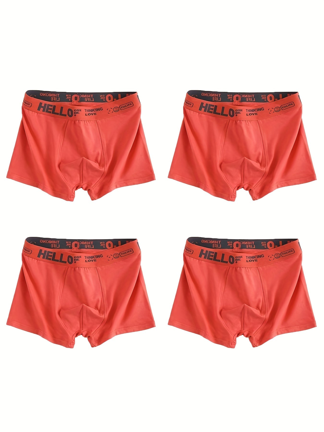 4 Packungen Herren Baumwolle atmungsaktiv bequeme Boxershorts Unterwäsche