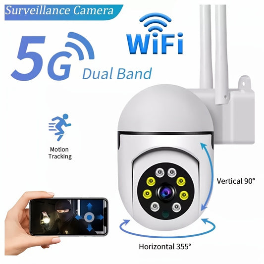 Proteja sua casa com câmeras de segurança externas de visão noturna 1080P HD 5G WiFi