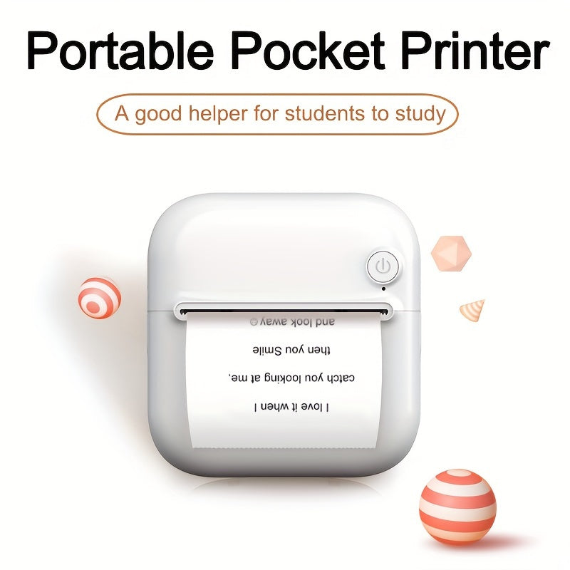 Mini Pocket Printer: Portable Thermal Printer for Android\u002FIOS APP, Inkless & Perfect for Home, Office, Study & Work! The Perfect Gift for Christmas