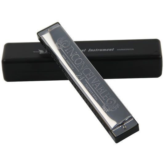 24-Hole Octave-Tuned Swan Harmonica: Get Ready to Rock with the Key of C and a Protective Case!