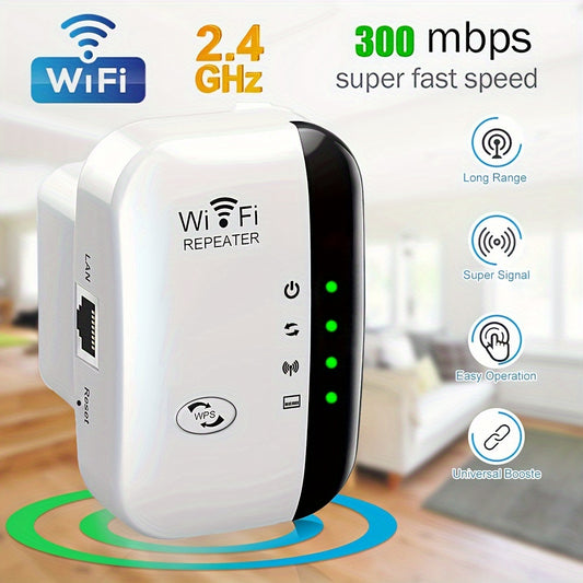 Newest Generation WiFi Extender Signal Booster - Up To 2640sq.ft, Long Range Amplifier With Ethernet Port, Wireless Internet Repeater, Access Point - 1-Tap Setup, Alexa Compatible