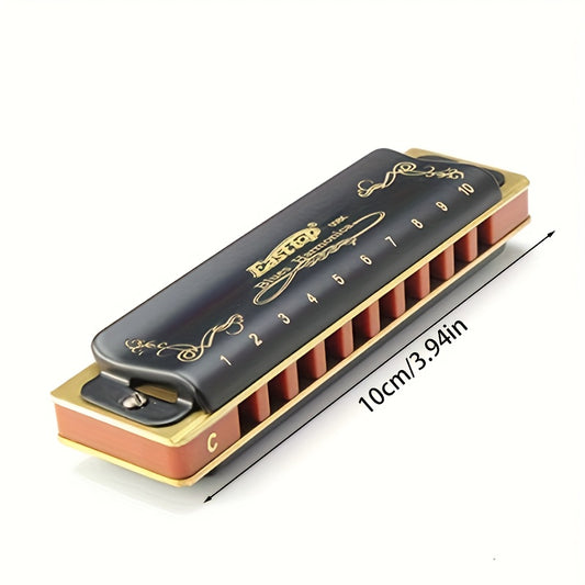 1PC T008K 10 Hole Blues Harmonica Musical Instrument