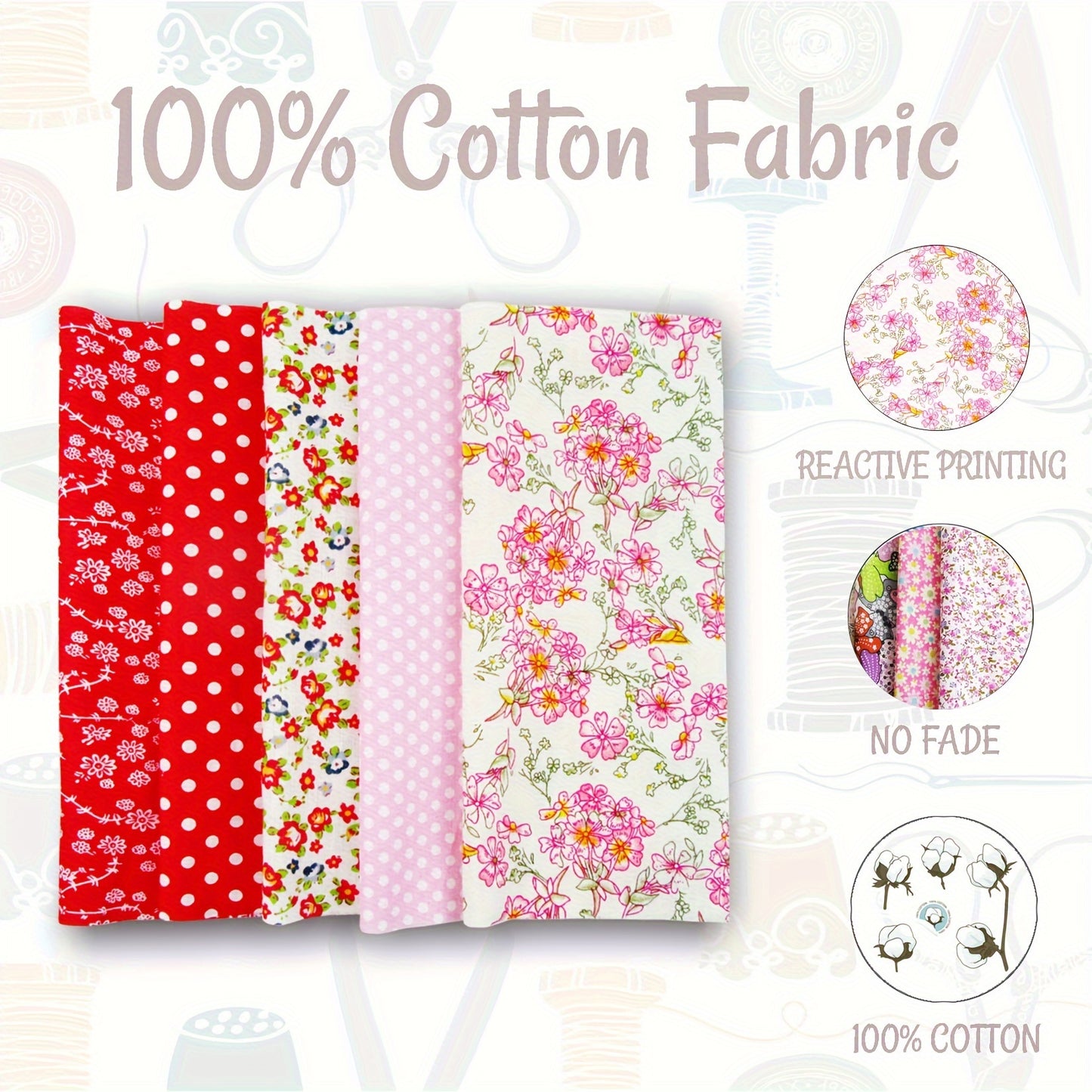 100pcs 9.84×9.84inch Cotton Fabric, Sewing Fabric 100% Cotton Plain Fabric For DIY, Crafts, Projects, Quilting